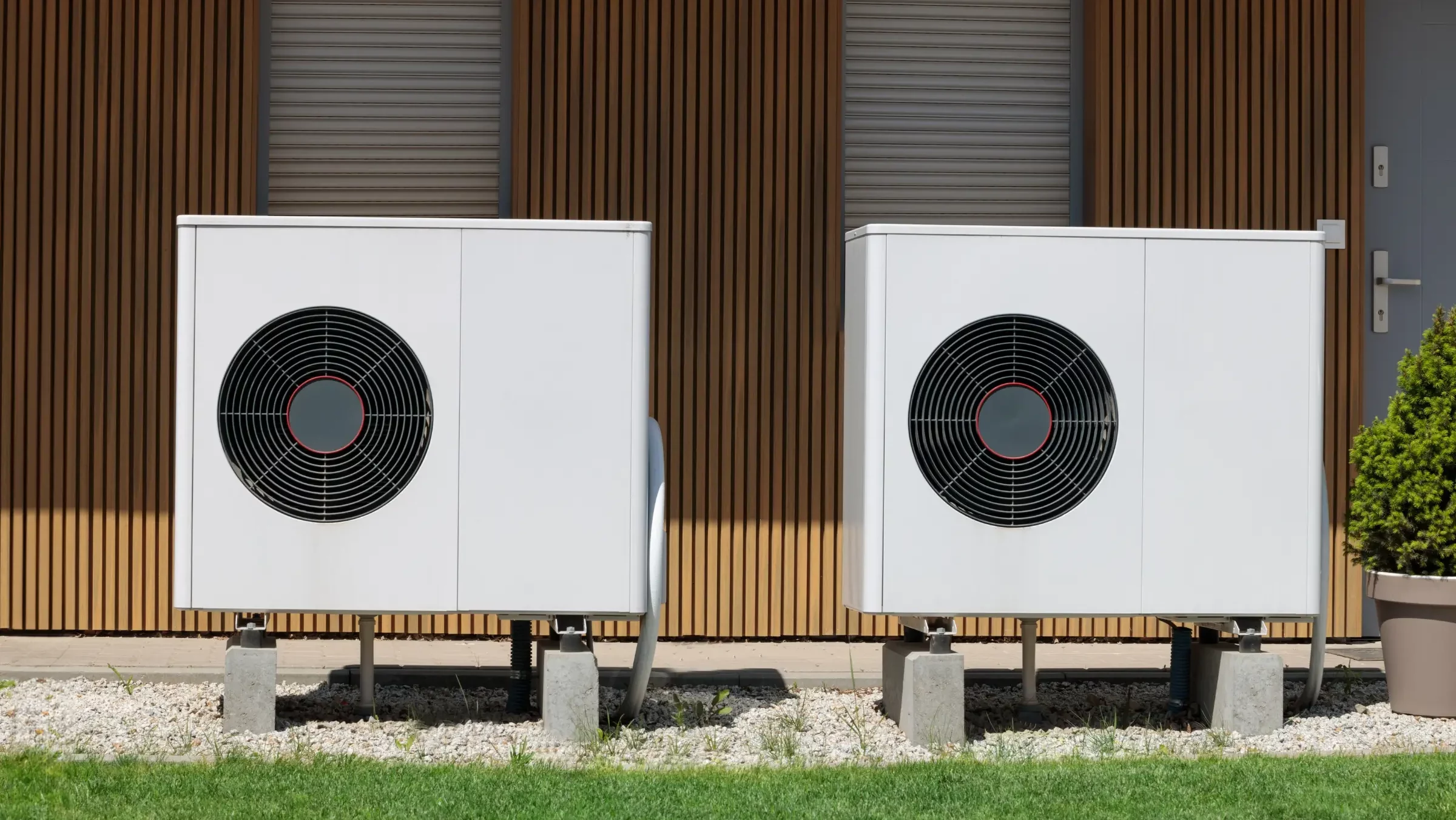 Deux pompes à chaleur en fonctionnement